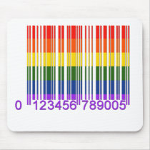Gay Rainbow Barcode 1 Mouse Mat