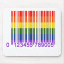Gay Rainbow Barcode 1 mousepads