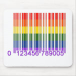 Gay Rainbow Barcode 1 mousepads