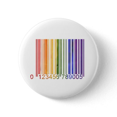 Gay Rainbow Barcode 2 Pins by stephenone937