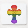 Gay Rainbow Cross 1 Mouse Pad