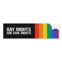 GAY RIGHTS ARE CIVIL RIGHS BUMPER STICKERS