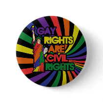 Gay rights are civil rights pinback button