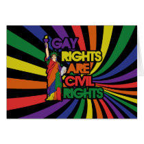 Gay rights are civil rights greeting card