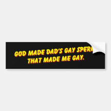 Gay Sperm Bumper Sticker