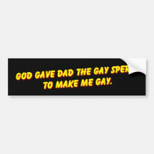 Gay Sperm Bumper Sticker