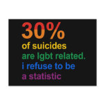 Gay Suicide - I refuse to be a statistic Post Cards