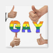 Gay Thumbs Up Fridge Magnet