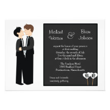 Gay Tuxedo Wedding Invitation