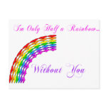 Gay Valentine Half Rainbow right Post Cards