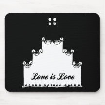 GAY WEDDING CAKE LOVE -.png Mouse Pad