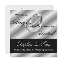 Gay Wedding Ceremony Invitation announcement