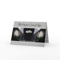 Gay Wedding/Civil Union Announcement in Silver Greeting Cards