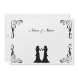 Gay Wedding Invite - Two Brides Black and White