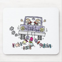 Gay Wedding Just Married Mouse Pad