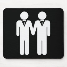 GAY WEDDING TOPPER MOUSE PADS