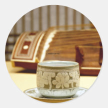 Gayageum and teacup stickers