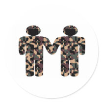 Gays in uniform ronde sticker