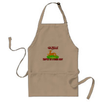 Gazelle trapped in a human body apron