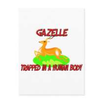 Gazelle trapped in a human body postcard