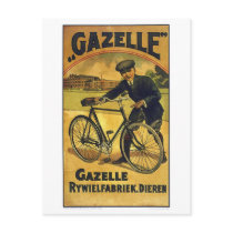 Gazelle Vintage Bicycle Poster Postcards