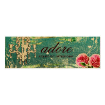 GC | Adore | Vintage Turquoise Gold Metallic Business Card Templates