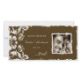 GC | Brown Vintage Damask Save the Date Photo Card Template