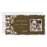 GC | Brown Vintage Damask Save the Date photo cards