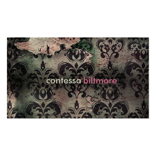 GC | Captivating Contessa | Pink | MatteCreamCard Business Card Template