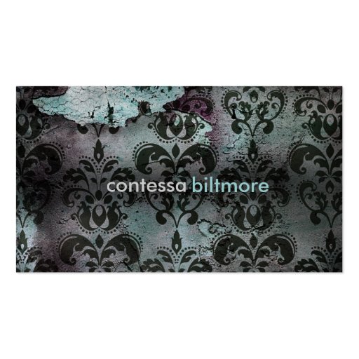 GC | Captivating Contessa | Teal Business Card Template