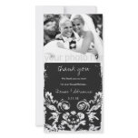 GC | Charcoal Vintage Damask Vertical Thank You