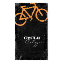 GC | Cycle City Concrete - Orange Business Card Templates