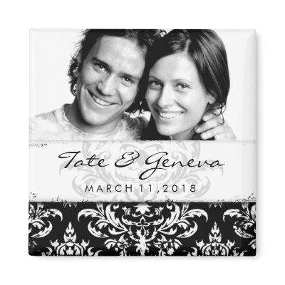 GC | Erika Vintage Damask Save the Date-Black by TheGreekCookie