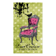 GC | Fabulously French Lime Dots Business Card