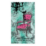 GC | Fabulously French Turquoise Damask Business Card