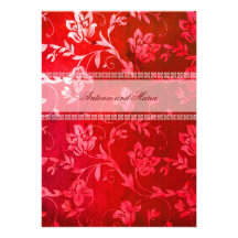 GC | Floral Red Ravine Personalized Announcement