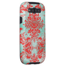 GC Galaxy Vintage Turquoise Blue Red Samsung Galaxy S3 Case