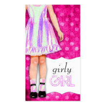 GC | Girly Girl Doll Funky Purple Business Card