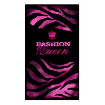 GC | Luscious Pink Grunge Queen Business Card Templates