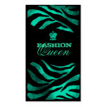 GC | Luscious Turquoise Grunge Queen business cards