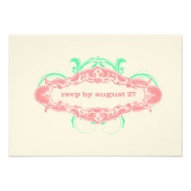 GC | Modishly Melon RSVP | Felt Paper Invites