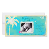 GC | Paradise Found Baby Girl Announcement Photo Cards