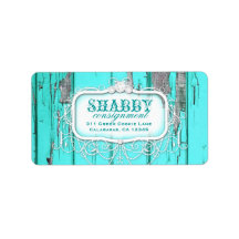 GC Shabby Vintage Aqua Label