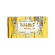GC Shabby Vintage Yellow Label