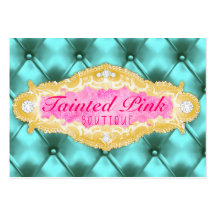 GC Tainted Pink & Aqua Tuft Business Card Template