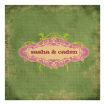 GC | Tantalizing TurquoiseLimePurple "Aged" | Gold Personalized Announcement