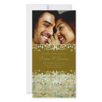 GC | Vintage Golden Melon | Wedding / Anniversary Photo Card Template