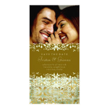 GC | Vintage Golden Melon | Wedding / Anniversary Photo Card Template