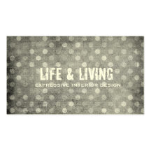 GC | Vintage Textured Grey Dots Business Card