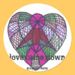 GDaisy Burgundy Heart Logo Sticker stickers